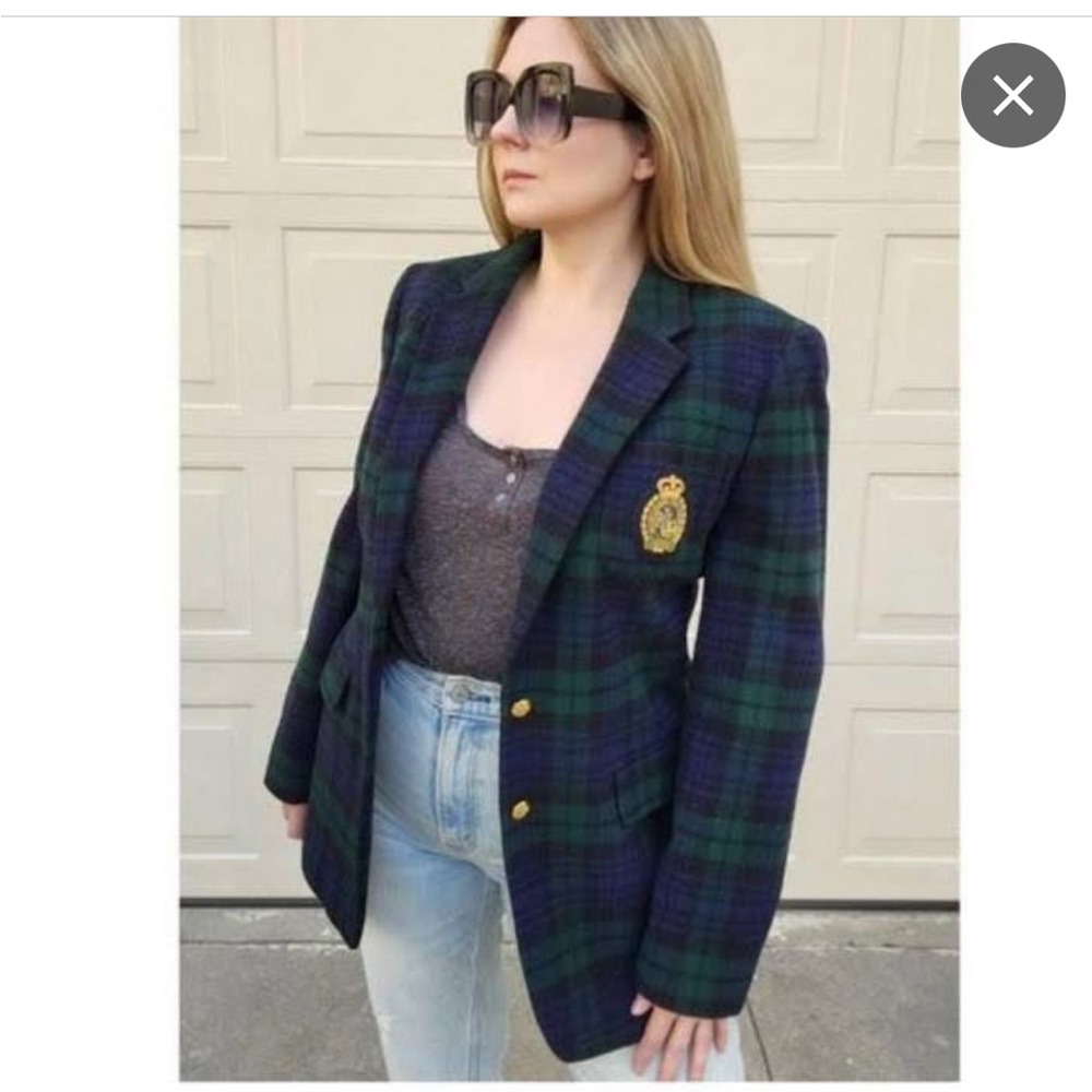 Ralph Lauren women’s vintage plaid blazer